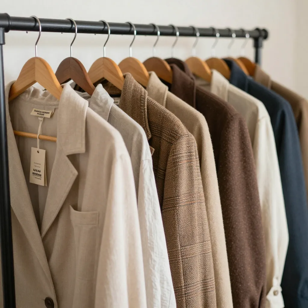 Timeline view of vintage garments